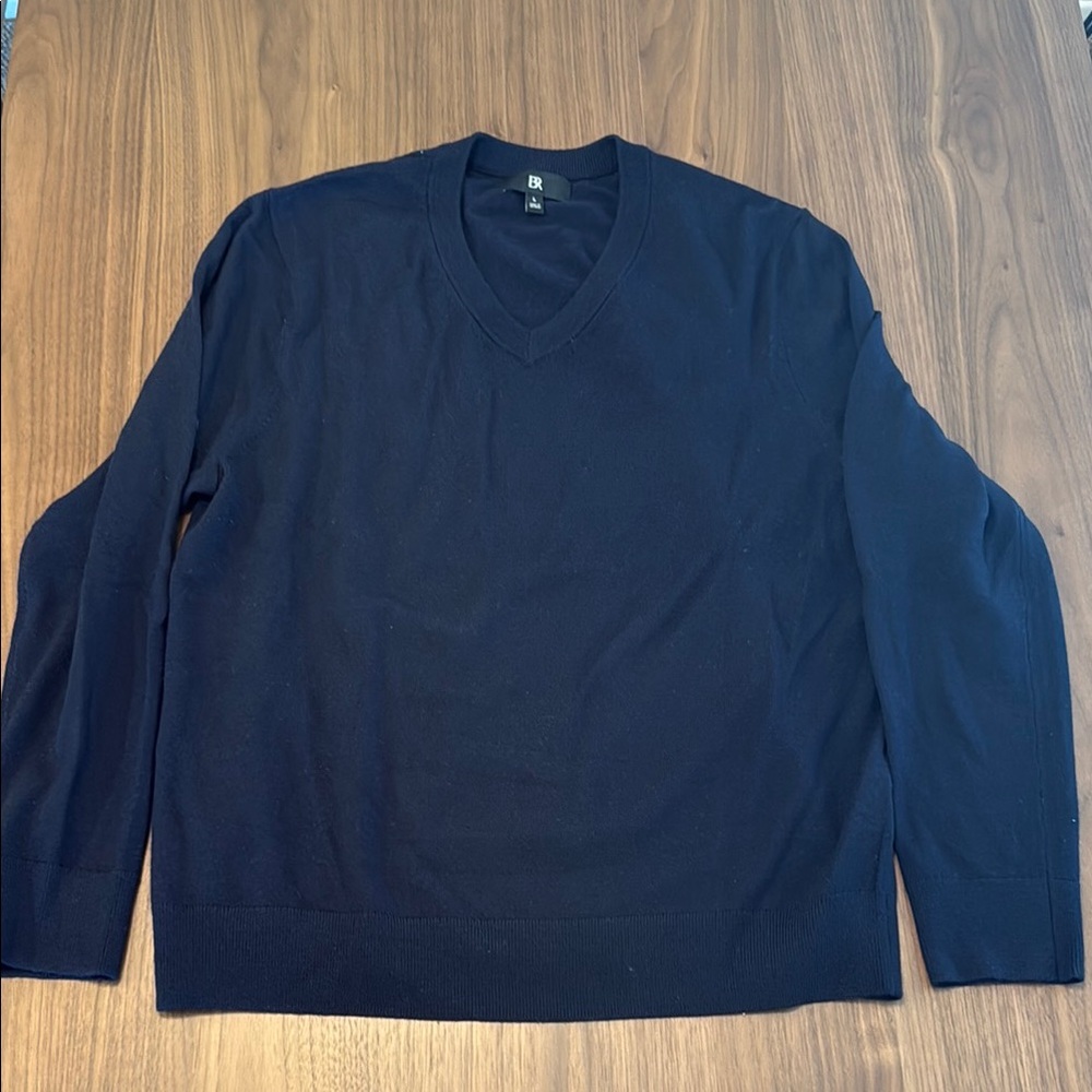 Banana Republic Black V-Neck Sweater Classic Style